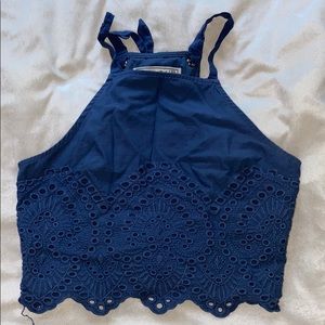 abercrombie cropped high neck tank